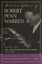 Selected Letters of Robert Penn Warren - Cover