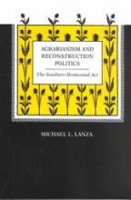 Agrarianism and Reconstruction Politics - Cover